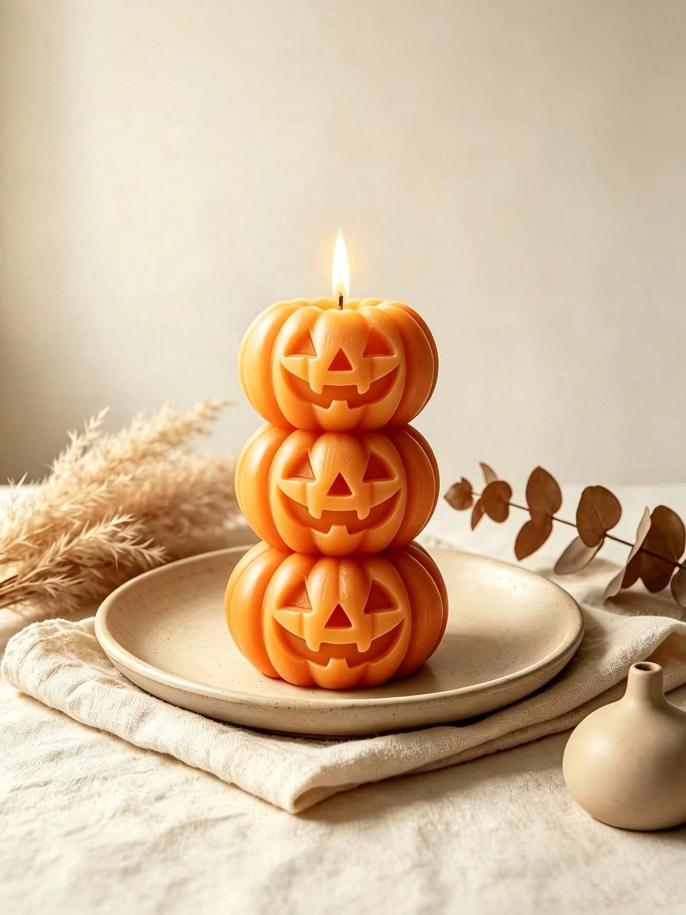 Home Fragrance Gift - 1 buah Lilin Berbentuk Labu 3-Lapisan