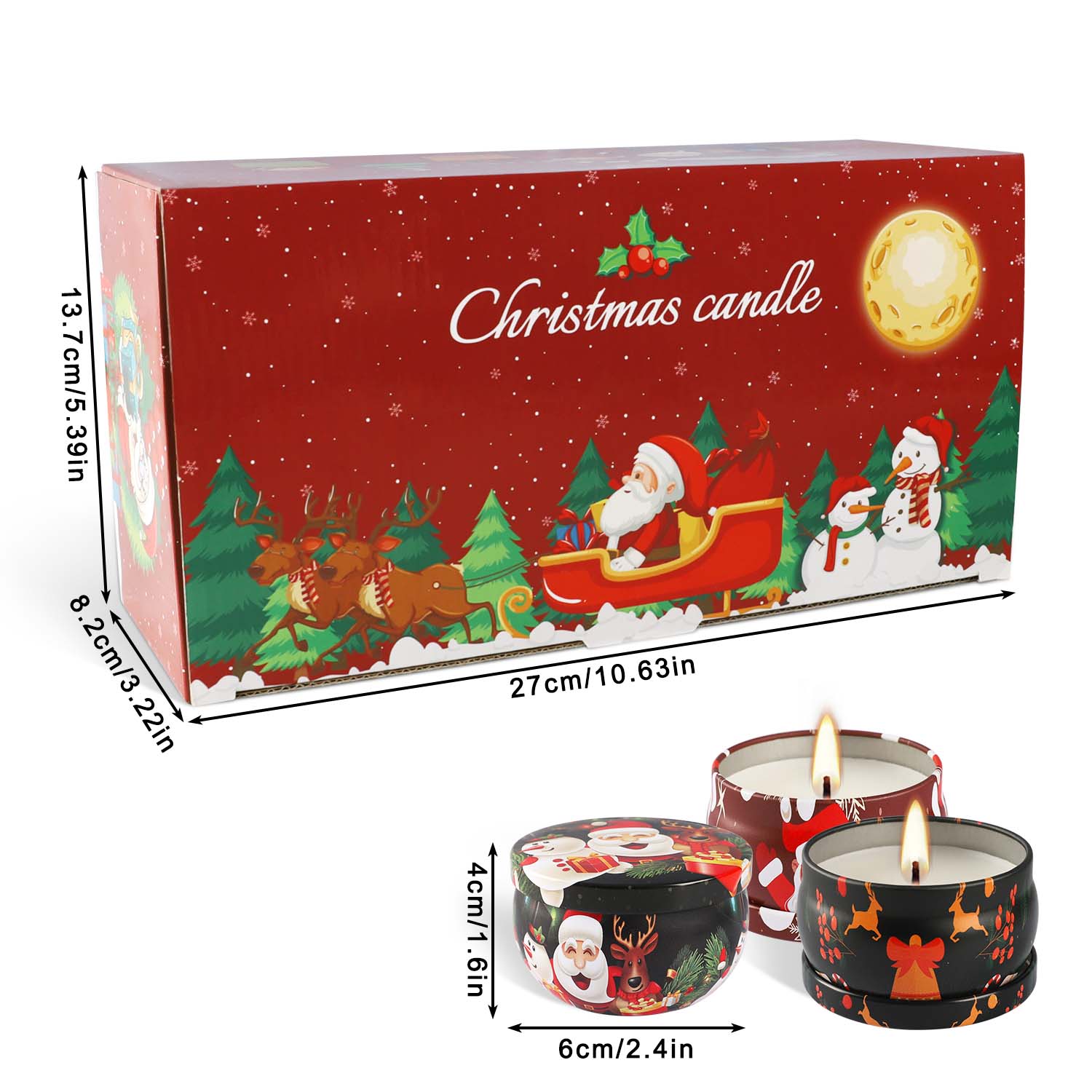 Set Lilin Aroma Natal 16-Poton - Home Fragrance Gift ulasan dan harga